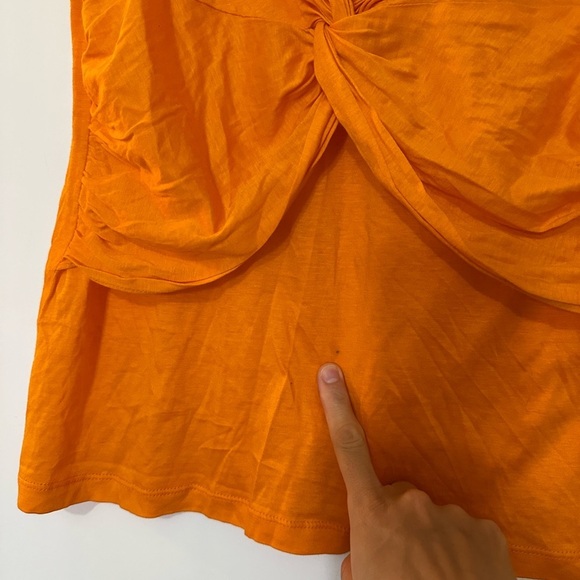 Trina Turk Twist Front Sleeveless Blouse Women M Orange - Picture 5 of 8